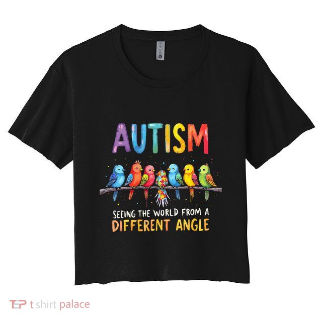 Autism Awareness Different Angle Neurodiversity Crop Top