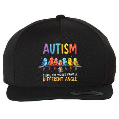 Autism Awareness Different Angle Neurodiversity Wool Snapback Cap