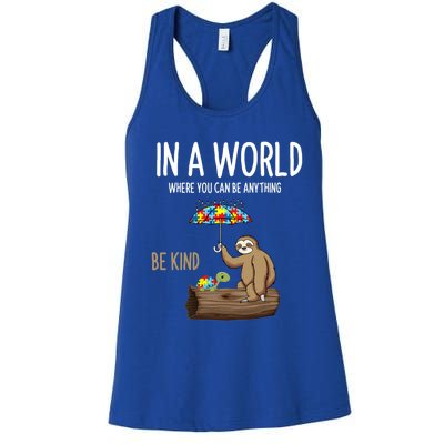 Autism Awareness Day Be Kind Special Education Teacher Squad Gift Women's Racerback Tank