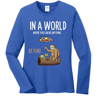 Autism Awareness Day Be Kind Special Education Teacher Squad Gift Ladies Long Sleeve Shirt