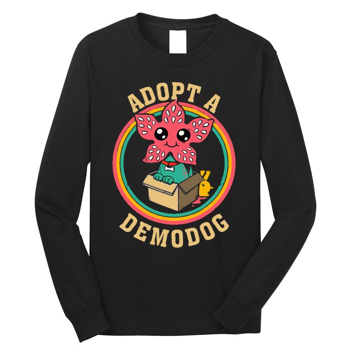 Adopt A Demodog Funny Dogs Lovers Long Sleeve Shirt