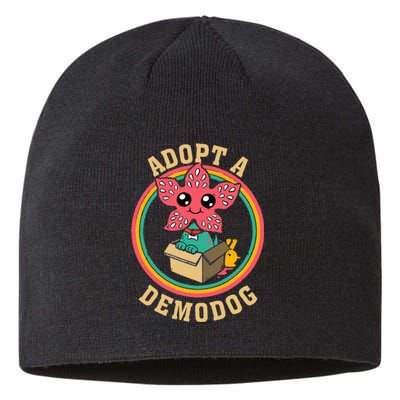 Adopt A Demodog Funny Dogs Lovers Sustainable Beanie