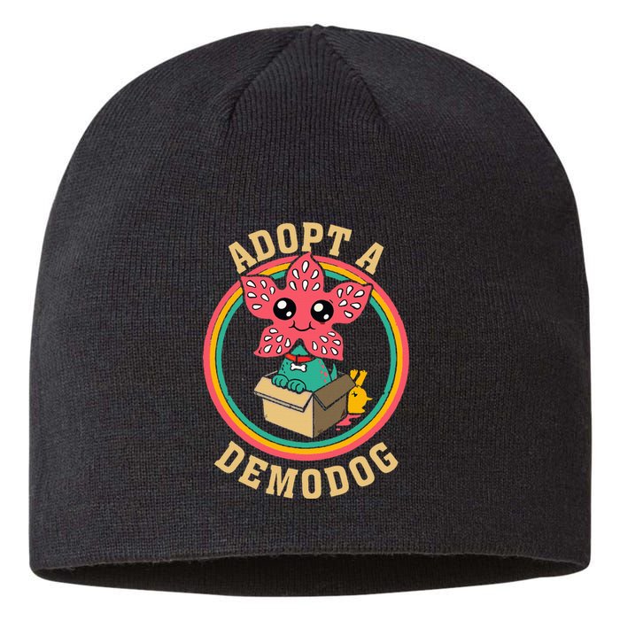 Adopt A Demodog Funny Dogs Lovers Sustainable Beanie