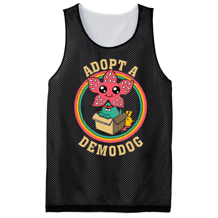 Adopt A Demodog Funny Dogs Lovers Mesh Reversible Basketball Jersey Tank