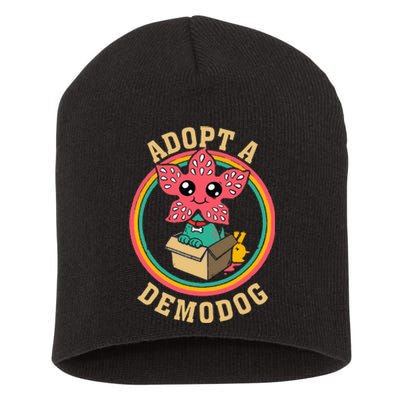 Adopt A Demodog Funny Dogs Lovers Short Acrylic Beanie