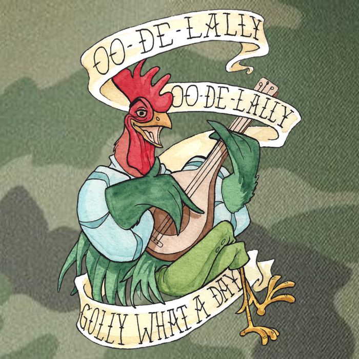 Alan A Dale Rooster Oo De Lally Golly What A Day Legacy Tie Dye Trucker Hat