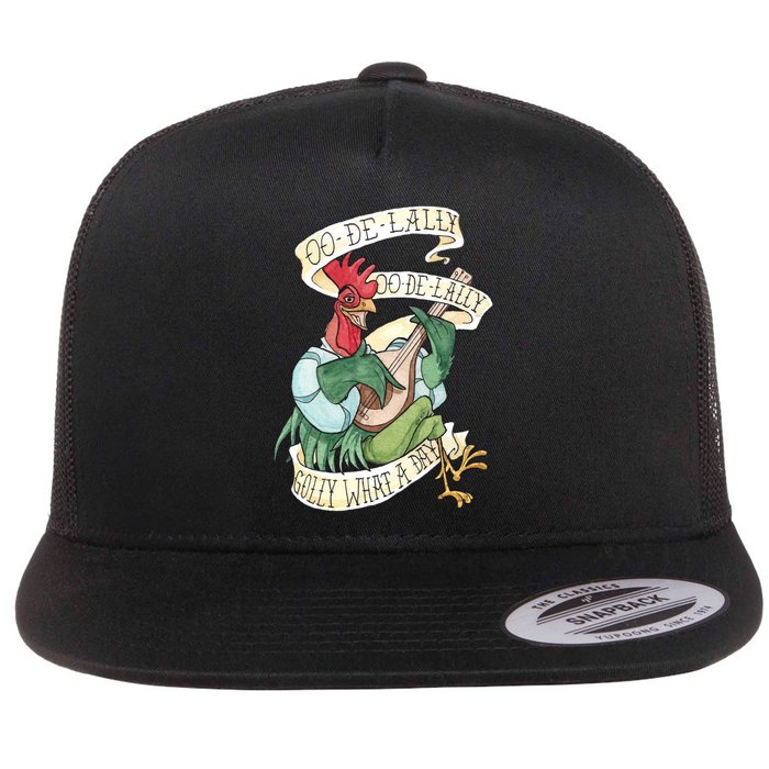 Alan A Dale Rooster Oo De Lally Golly What A Day Flat Bill Trucker Hat