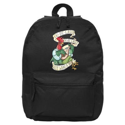 Alan A Dale Rooster Oo De Lally Golly What A Day 16 in Basic Backpack