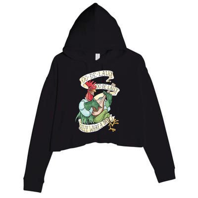 Alan A Dale Rooster Oo De Lally Golly What A Day Crop Fleece Hoodie