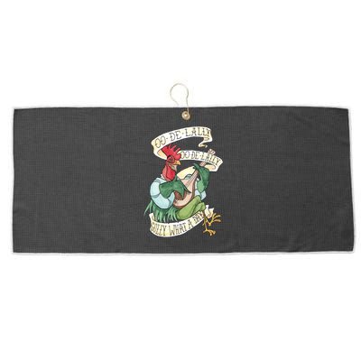 Alan A Dale Rooster Oo De Lally Golly What A Day Large Microfiber Waffle Golf Towel