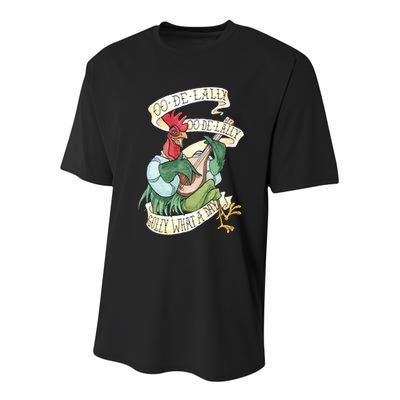 Alan A Dale Rooster Oo De Lally Golly What A Day Youth Performance Sprint T-Shirt