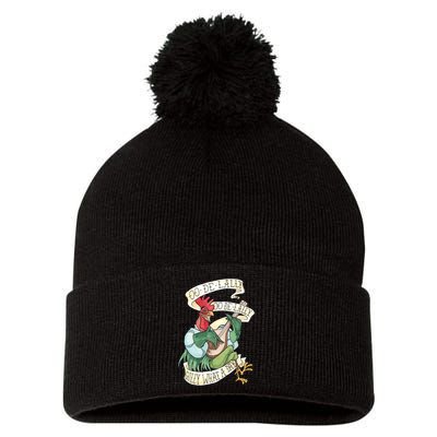Alan A Dale Rooster Oo De Lally Golly What A Day Pom Pom 12in Knit Beanie