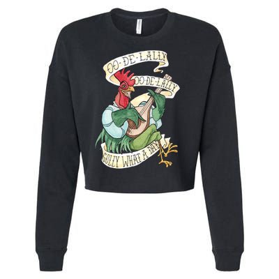 Alan A Dale Rooster Oo De Lally Golly What A Day Cropped Pullover Crew