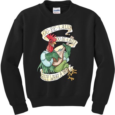 Alan A Dale Rooster Oo De Lally Golly What A Day Kids Sweatshirt