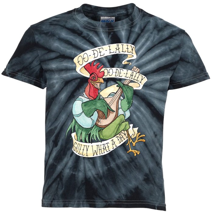 Alan A Dale Rooster Oo De Lally Golly What A Day Kids Tie-Dye T-Shirt