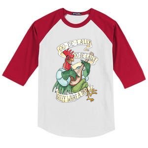 Alan A Dale Rooster Oo De Lally Golly What A Day Kids Colorblock Raglan Jersey