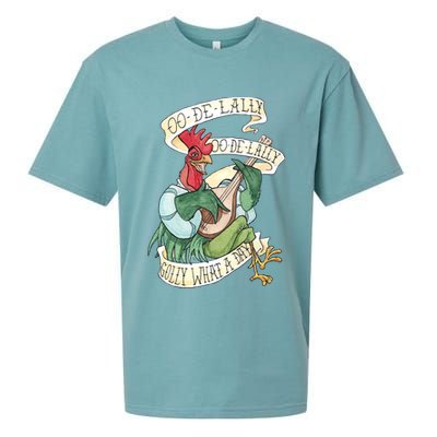 Alan A Dale Rooster Oo De Lally Golly What A Day Sueded Cloud Jersey T-Shirt