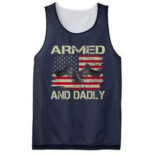 Armed And Dadly Funny Deadly Father For Fathers Day Mesh Reversible Basketball Jersey Tank