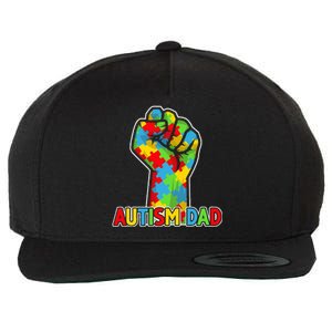 Autism Awareness Dad Father Acceptance Support Love Wool Snapback Cap