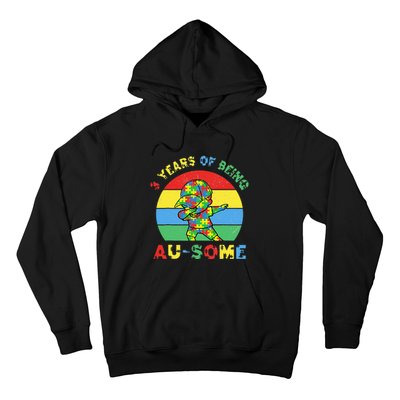 Autism Awareness Dabbing Awesome 3 Year Old 3rd Birthday Hoodie