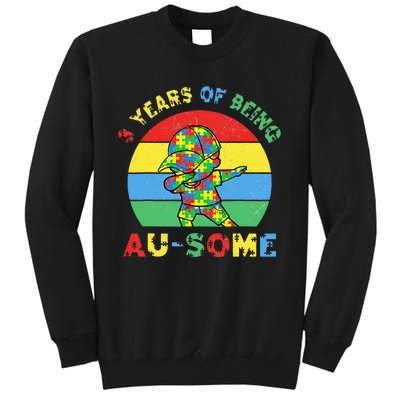 Autism Awareness Dabbing Awesome 3 Year Old 3rd Birthday Sweatshirt