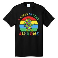 Autism Awareness Dabbing Awesome 3 Year Old 3rd Birthday Tall T-Shirt