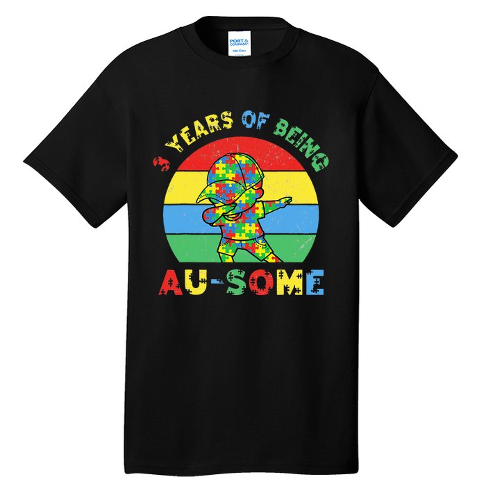 Autism Awareness Dabbing Awesome 3 Year Old 3rd Birthday Tall T-Shirt