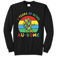 Autism Awareness Dabbing Awesome 3 Year Old 3rd Birthday Tall Sweatshirt