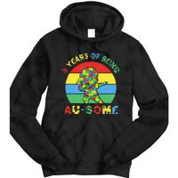 Autism Awareness Dabbing Awesome 3 Year Old 3rd Birthday Tie Dye Hoodie