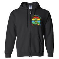 Autism Awareness Dabbing Awesome 3 Year Old 3rd Birthday Full Zip Hoodie