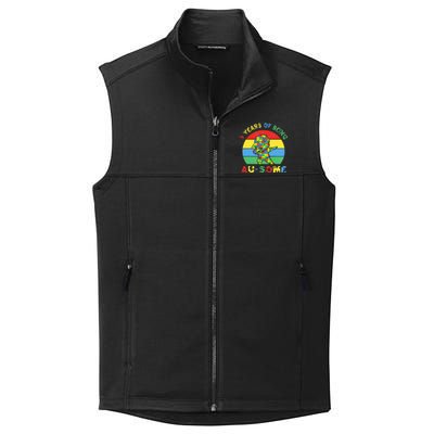 Autism Awareness Dabbing Awesome 3 Year Old 3rd Birthday Collective Smooth Fleece Vest