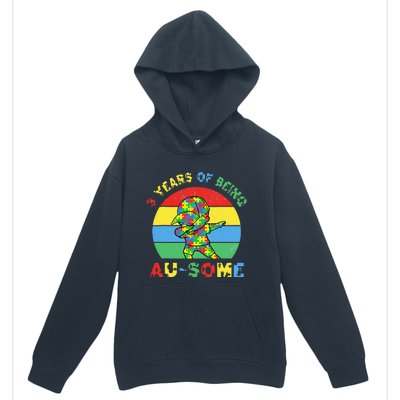 Autism Awareness Dabbing Awesome 3 Year Old 3rd Birthday Urban Pullover Hoodie