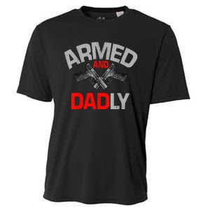 Armed And Dadly Father's day Cooling Performance Crew T-Shirt