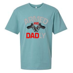 Armed And Dadly Father's day Sueded Cloud Jersey T-Shirt