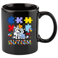 Autism Awareness Dog Lover 11oz C Handle Ceramic Mug