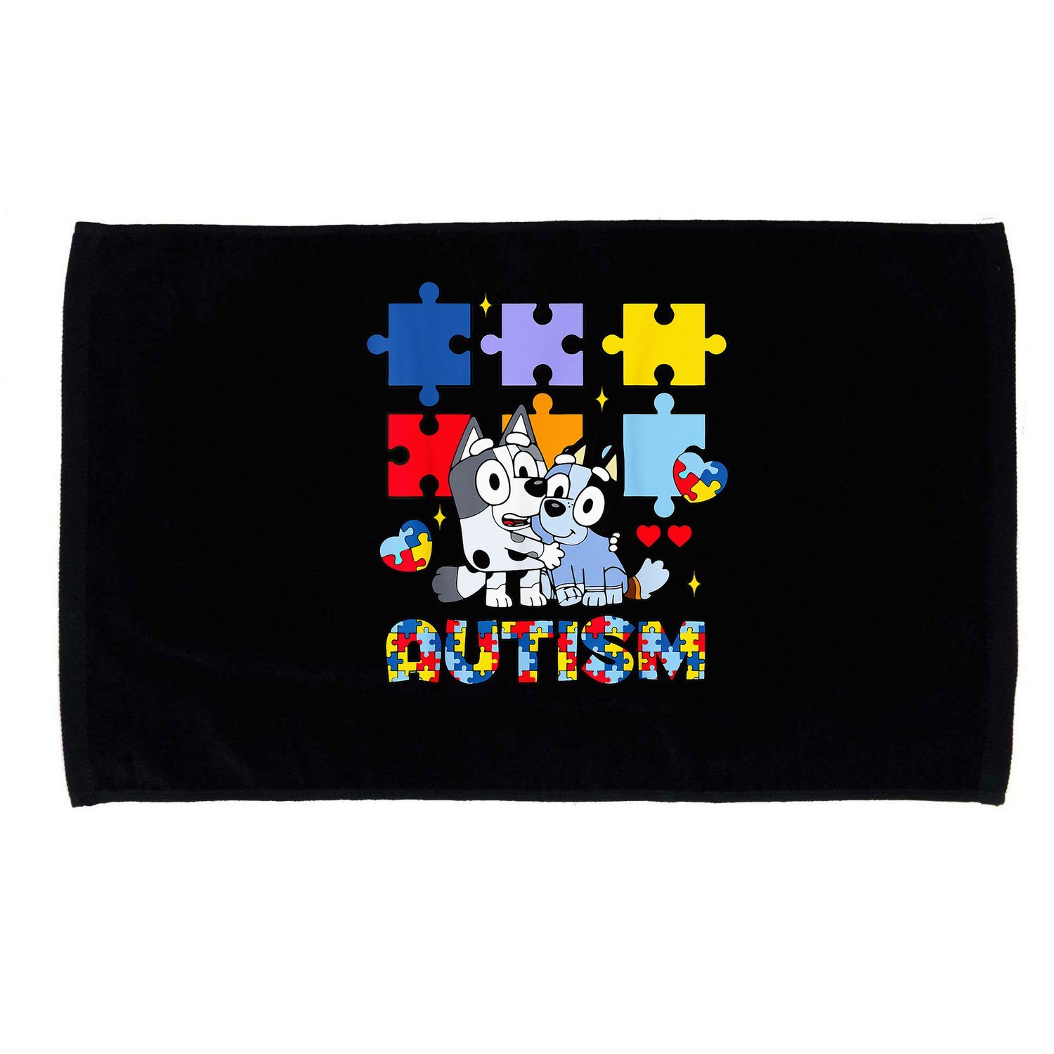 Autism Awareness Dog Lover Microfiber Hand Towel