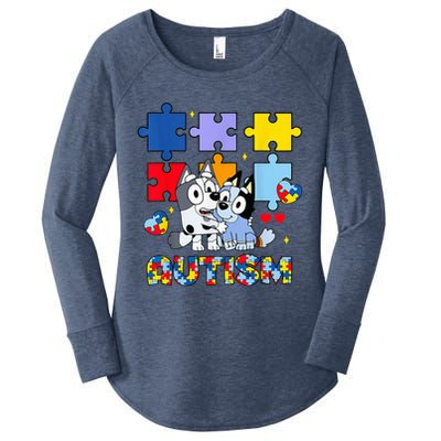 Autism Awareness Dog Lover Women's Perfect Tri Tunic Long Sleeve Shirt