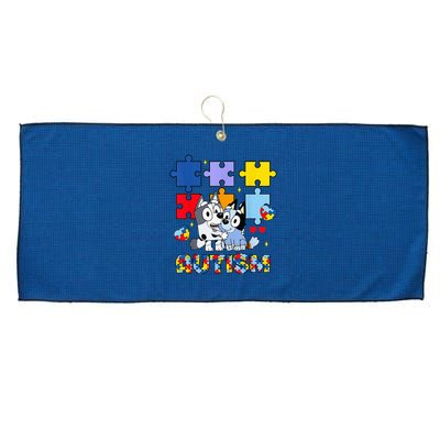 Autism Awareness Dog Lover Large Microfiber Waffle Golf Towel