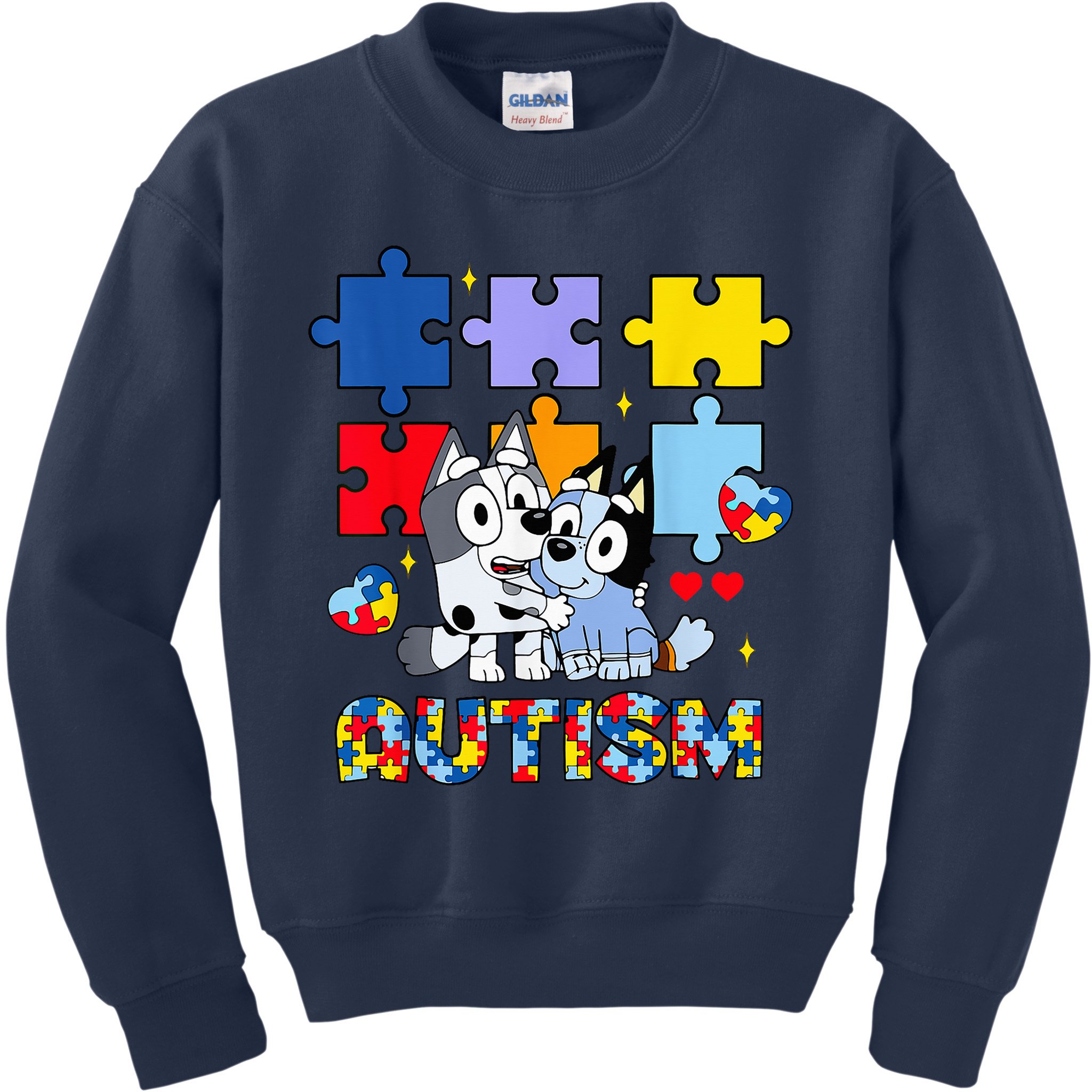 Autism Awareness Dog Lover Kids Sweatshirt