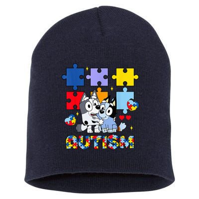 Autism Awareness Dog Lover Short Acrylic Beanie
