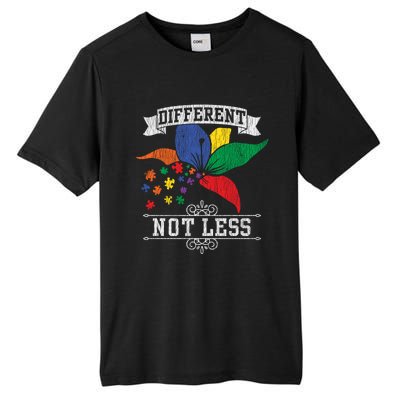 Autism Awareness Different Not Less Autistic Awareness Gift Tall Fusion ChromaSoft Performance T-Shirt