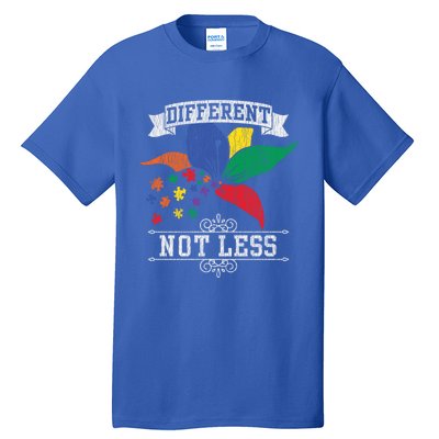 Autism Awareness Different Not Less Autistic Awareness Gift Tall T-Shirt