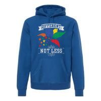 Autism Awareness Different Not Less Autistic Awareness Gift Premium Hoodie