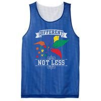 Autism Awareness Different Not Less Autistic Awareness Gift Mesh Reversible Basketball Jersey Tank