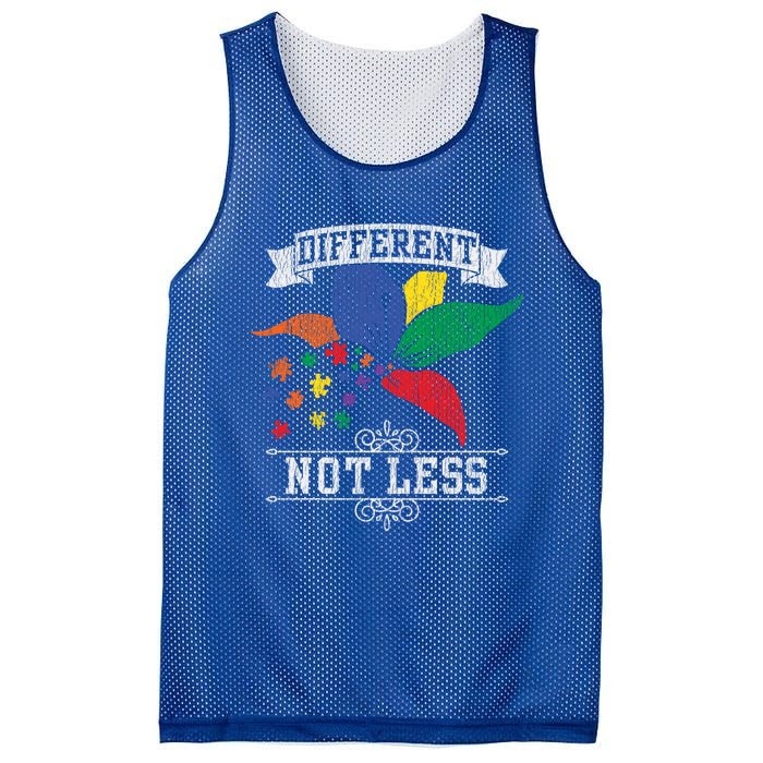 Autism Awareness Different Not Less Autistic Awareness Gift Mesh Reversible Basketball Jersey Tank