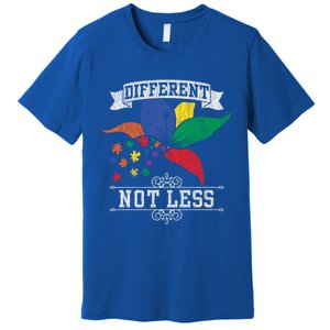 Autism Awareness Different Not Less Autistic Awareness Gift Premium T-Shirt