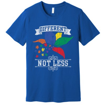 Autism Awareness Different Not Less Autistic Awareness Gift Premium T-Shirt