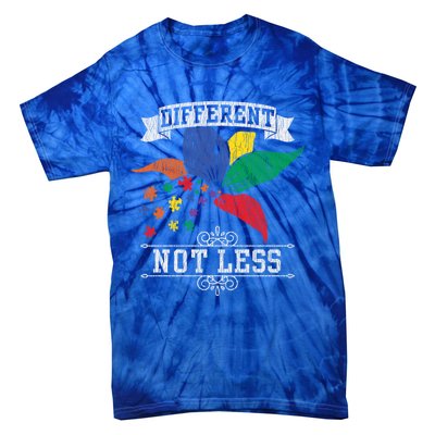 Autism Awareness Different Not Less Autistic Awareness Gift Tie-Dye T-Shirt