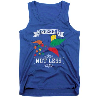 Autism Awareness Different Not Less Autistic Awareness Gift Tank Top