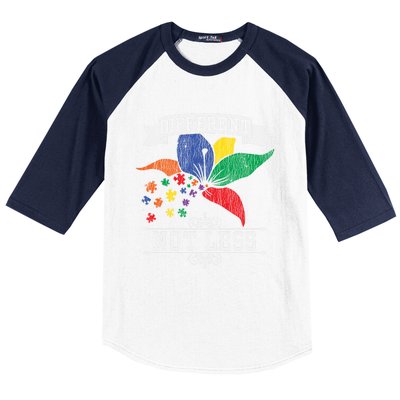 Autism Awareness Different Not Less Autistic Awareness Gift Baseball Sleeve Shirt